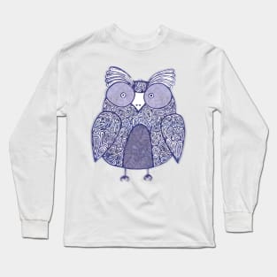 Cool Ink Paisley Doodle Owl Long Sleeve T-Shirt